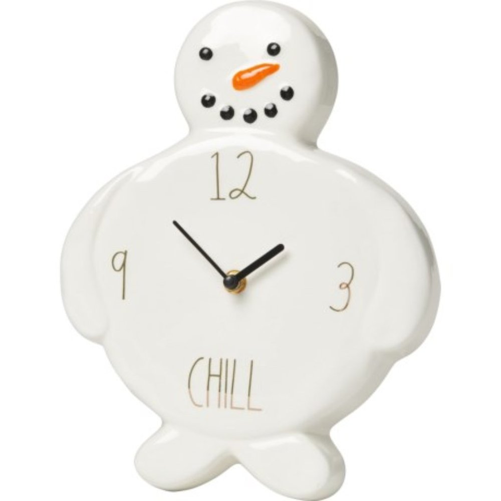 Rae Dunn Snowman wall clock